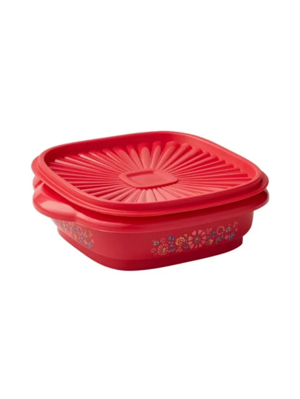 The Pioneer Woman Home Red 3-Cup Capacity Plastic Food Storage Lid Container